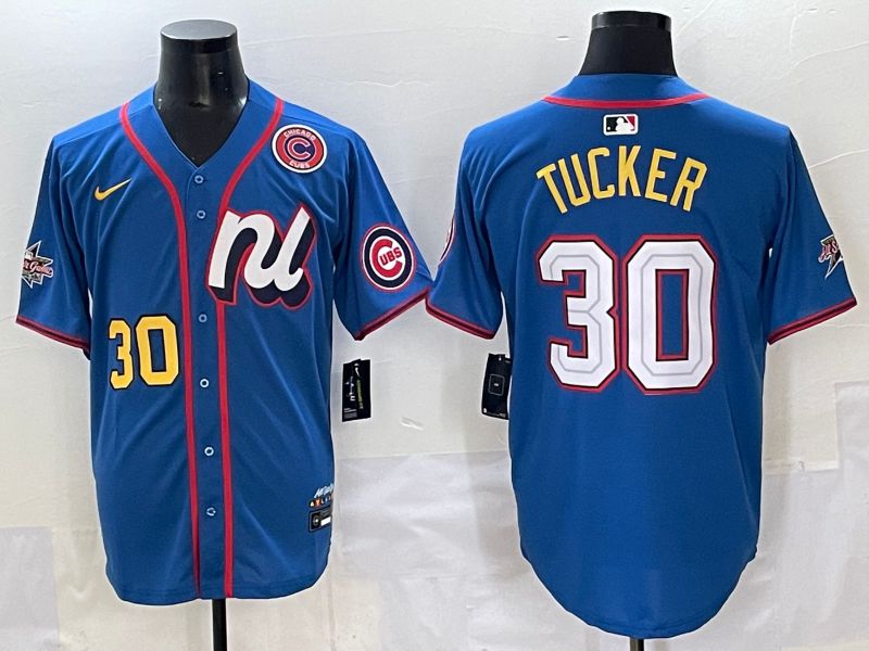 Men 2025 Chicago Cubs #30 Tucker Blue All star Nike MLB Jersey style 6->chicago cubs->MLB Jersey